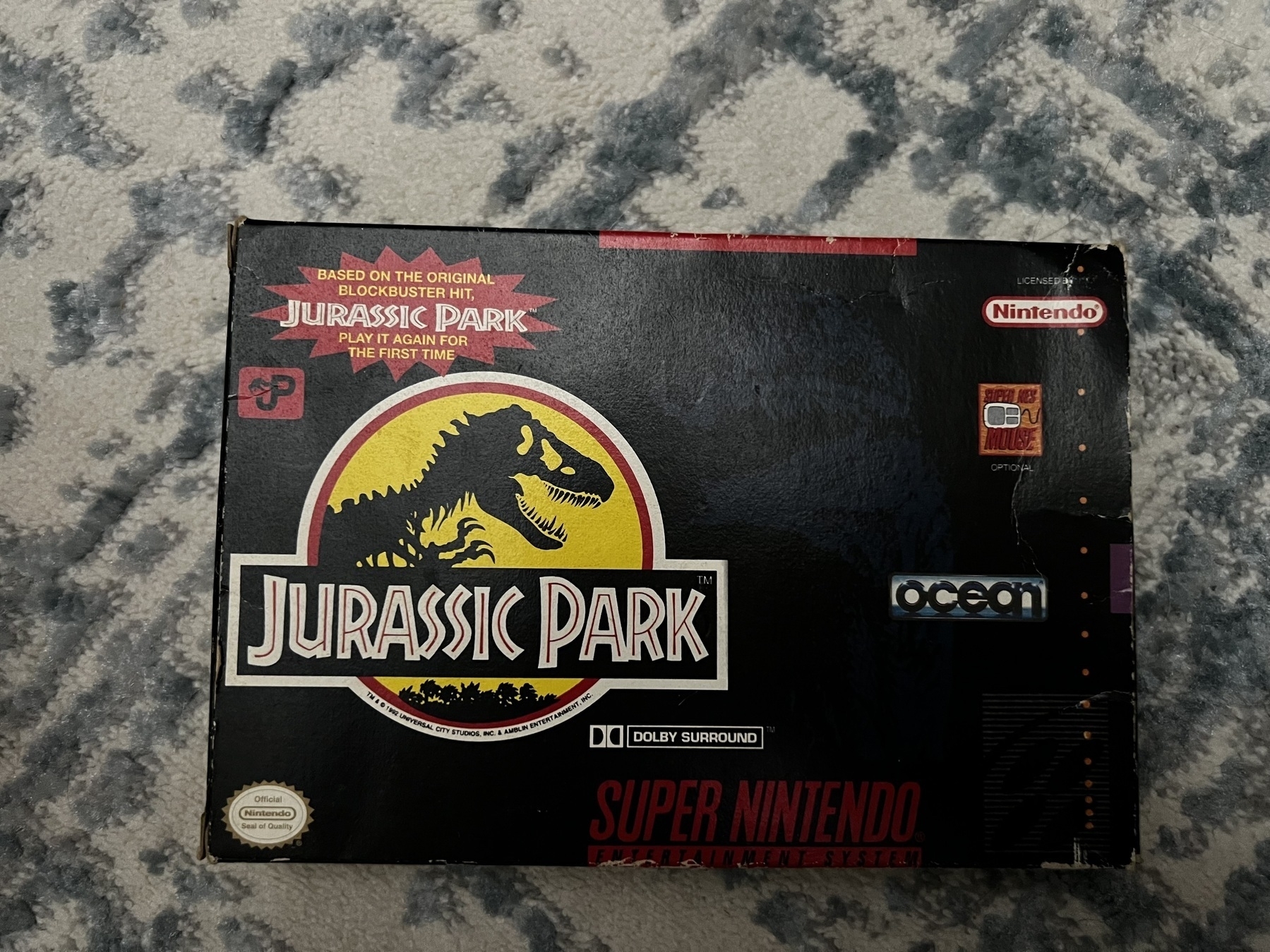 SNES Box for Jurassic Park the game.